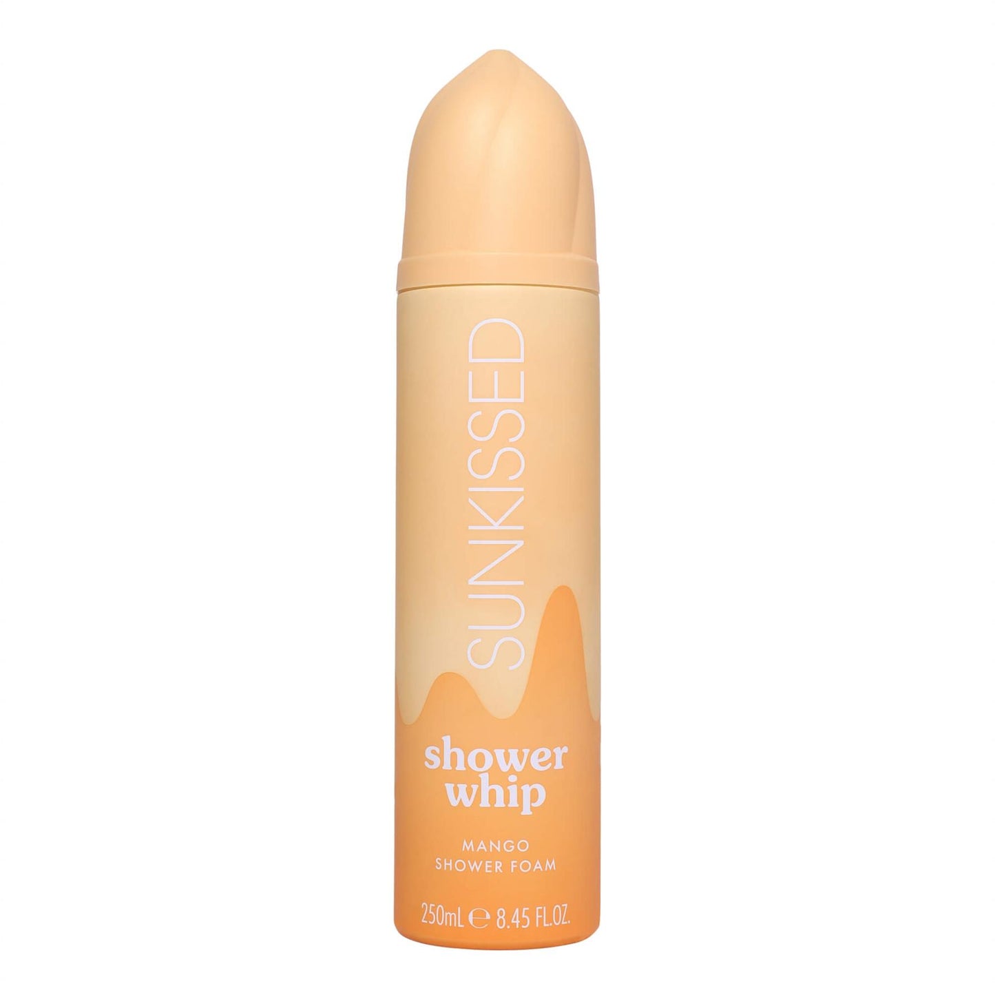 Sunkissed Mango Shower Whip Shower Foam 250ml orange gradient bottle with a whipped nozzle cap