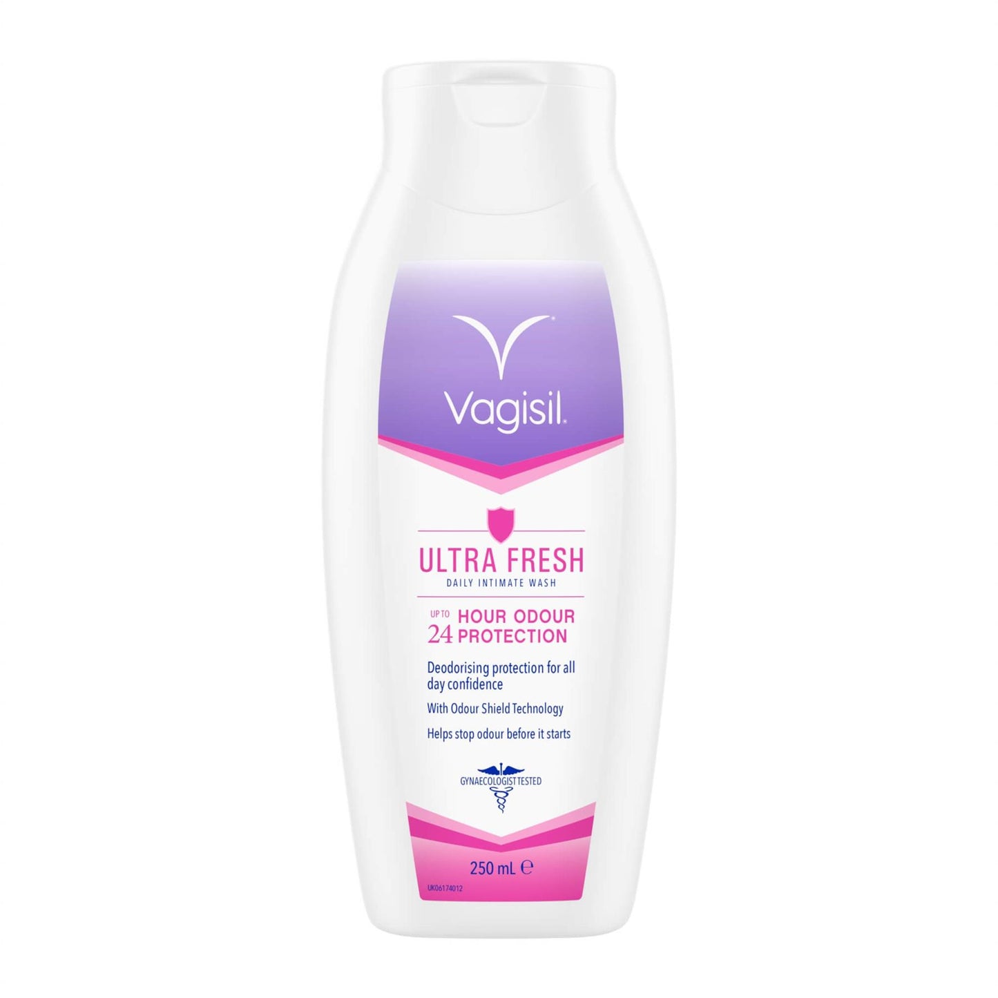 Vagisil Ultra Fresh Daily Intimate Wash 250ml with Odour Shield Technology providing up to 24 hour odour protection